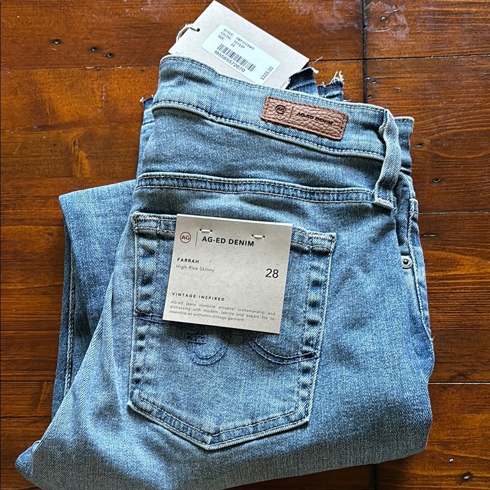 Ag Adriano Goldschmied High Rise Blue Jeans